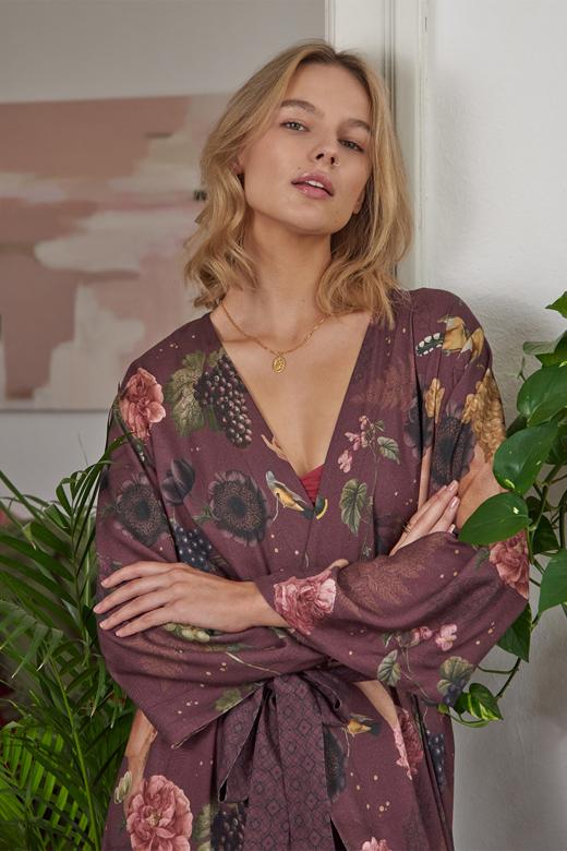 KIMONO W KOLAŻOWY WZÓR VINE