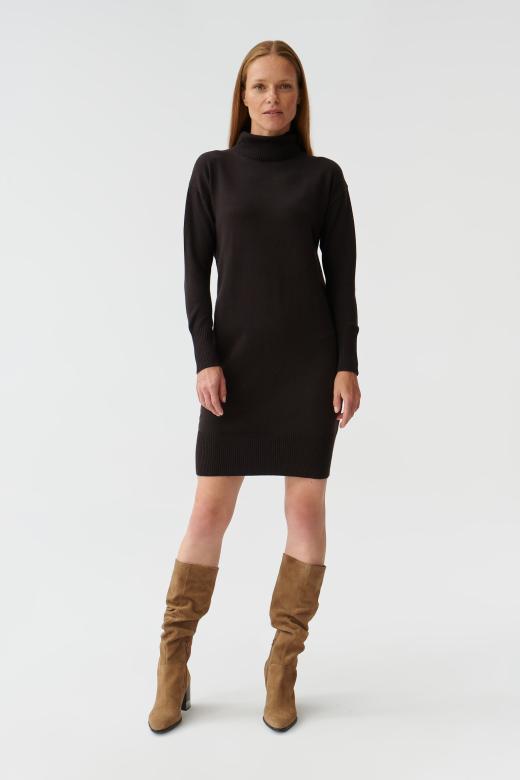 LADIES’ DRESS WITH LONG SLEEVE AND TURTLENECK ELISA