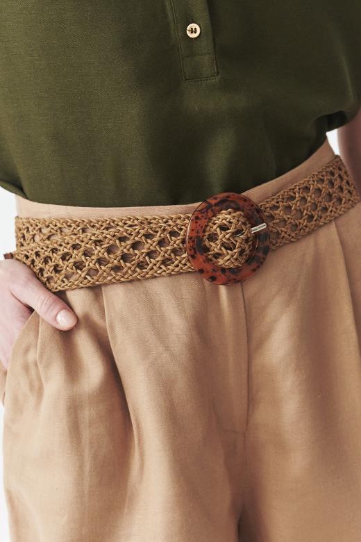 PLAITED BELT WITH BUCKLE - STRUCTI