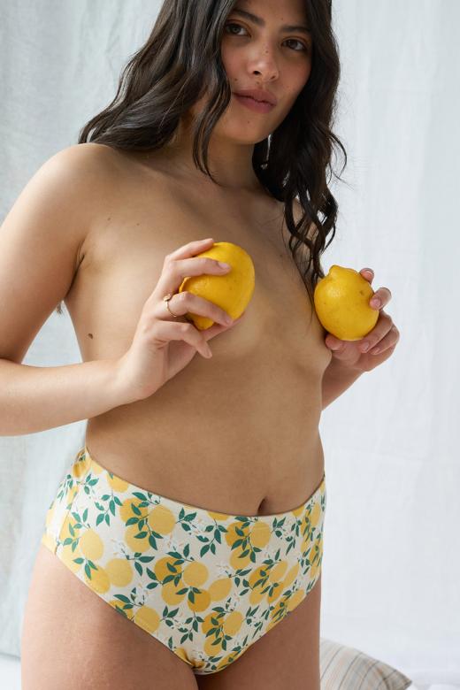 WYSOKIE MAJTKI BAWEŁNA GOTS LIMONE