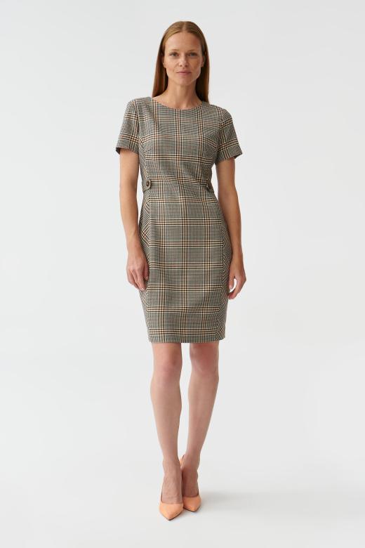 LADIES’ CHECKERED PENCIL DRESS HIPI