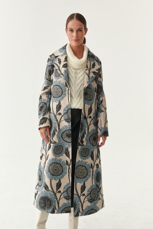 OVERSIZED LADIES' COAT WITH PRINT ANAMO