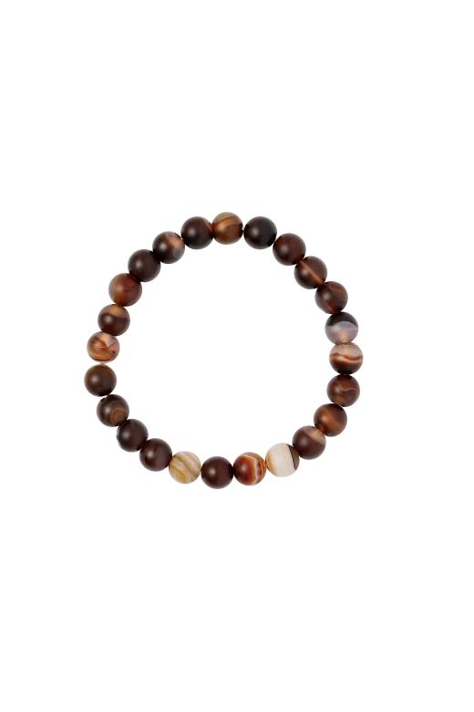 MODERN BRACELET WITH AGATE BEADS BRUNI