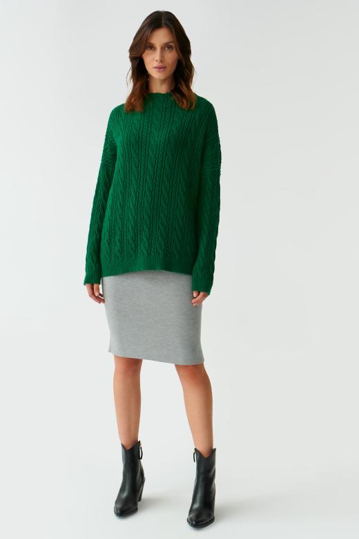 LADIES’ SWEATER WITH A BRAIDED KNIT WENWENA