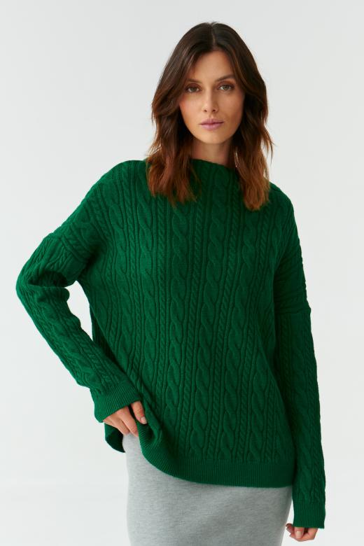 LADIES’ SWEATER WITH A BRAIDED KNIT WENWENA