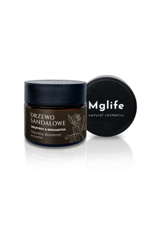 DRZEWO SANDAŁOWE GREJPFRUT & BERGAMOTA NATURALNY DEZODORANT W KREMIE