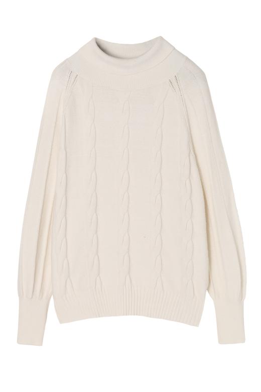 TEXTURED LADIES’ SWEATER WITH A TURTLENECK MEDUZA