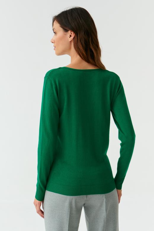 CLASSIC LADIES’ SWEATER WITH V-SHAPED NECKLINE TESSA 2