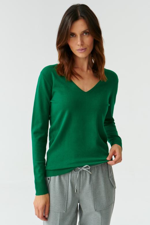 CLASSIC LADIES’ SWEATER WITH V-SHAPED NECKLINE TESSA 2