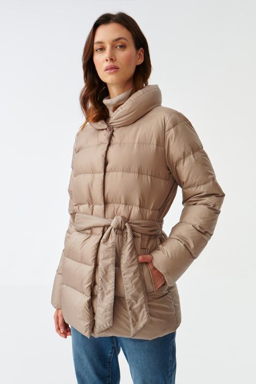 LADIES’ PUFFER JACKET WITH TIE ZOA