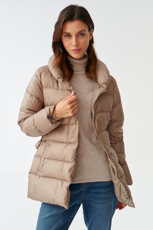 LADIES’ PUFFER JACKET WITH TIE ZOA