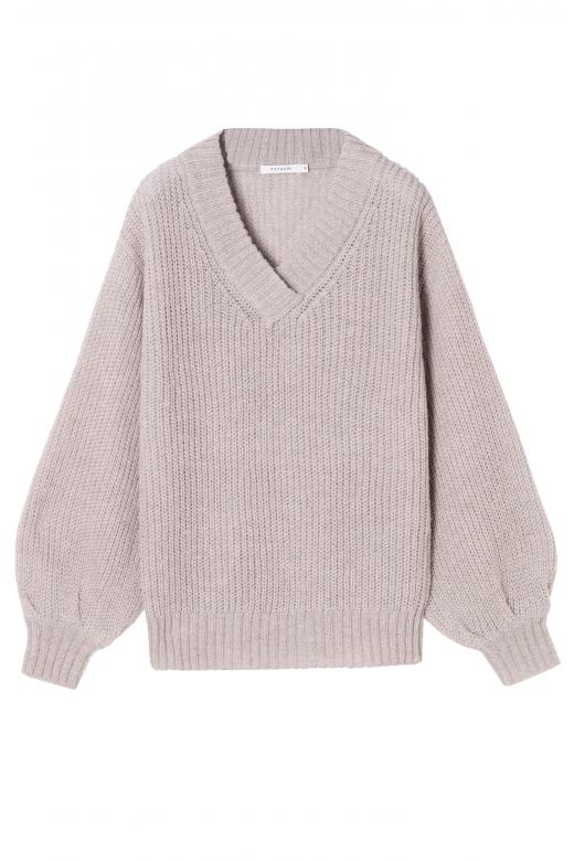 SWETER DAMSKI Z DEKOLTEM W SEREK AMI