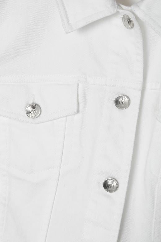 WHITE DENIM JEANS JACKET BESKA 3