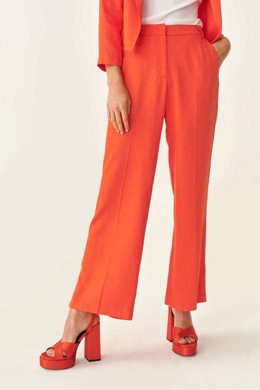 LADIES' WIDE LEG TROUSERS WITH ZIPPERS SPLITO