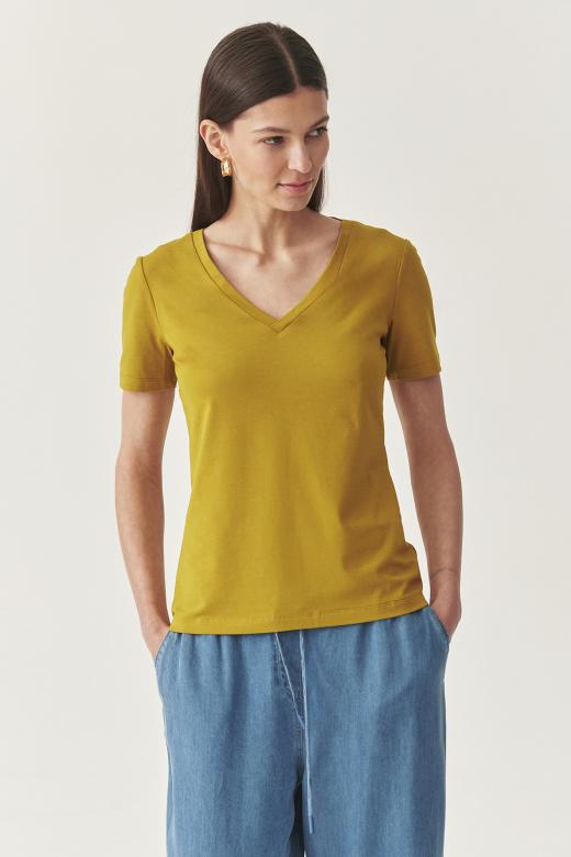 PRZEWIEWNY T-SHIRT Z BAWEŁNĄ I MODALEM - LISA