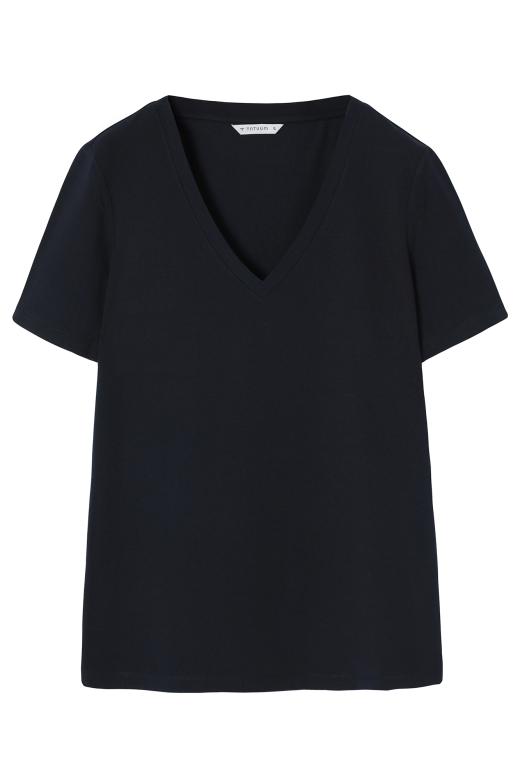 PRZEWIEWNY T-SHIRT Z BAWEŁNĄ I MODALEM - LISA