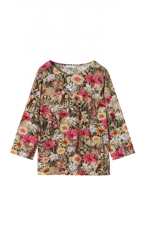 LADIES' BLOUSE WITH FLORAL MOTIF AFELIAMI 2