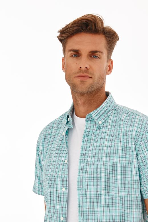 MEN'S CHECKERED SHIRT WITH SHORT SLEEVES DORT 4 CLASSIC