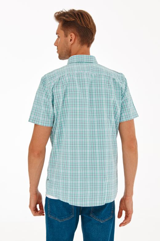 MEN'S CHECKERED SHIRT WITH SHORT SLEEVES DORT 4 CLASSIC