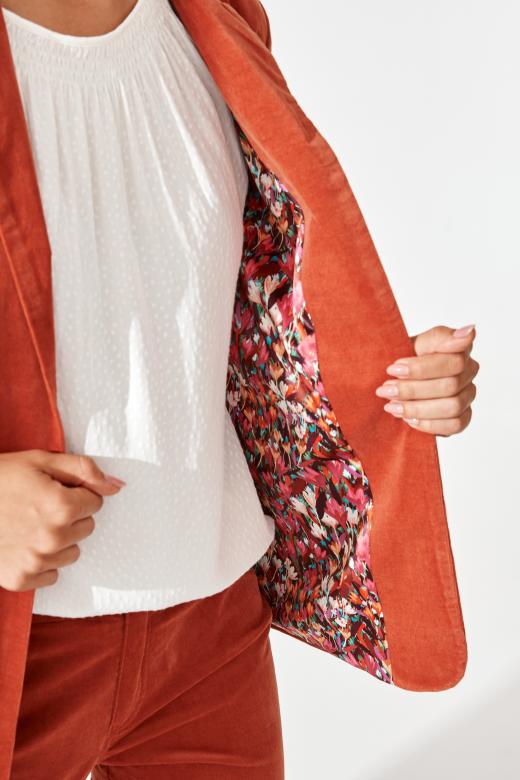 LADIES' JACKET WITH FLORAL LINING SILVENA 1