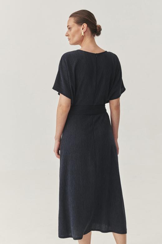 ROCHIE MIDI AIRY DIN MATERIAL CREȚ - LUNIZMA