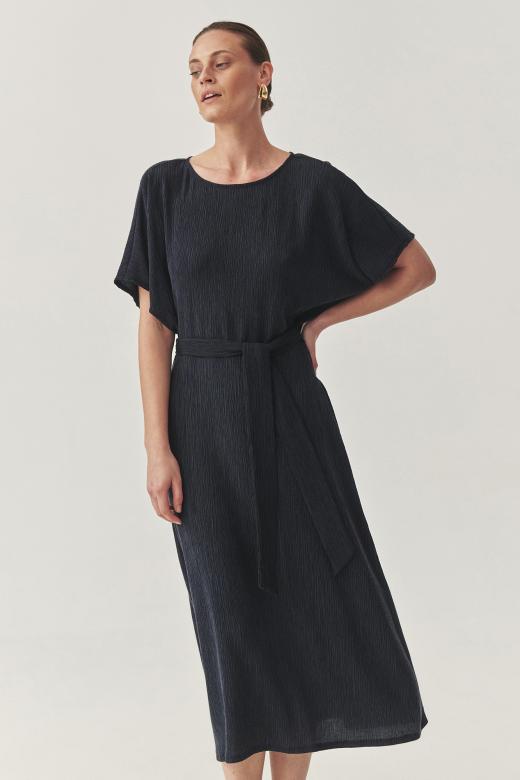 ROCHIE MIDI AIRY DIN MATERIAL CREȚ - LUNIZMA
