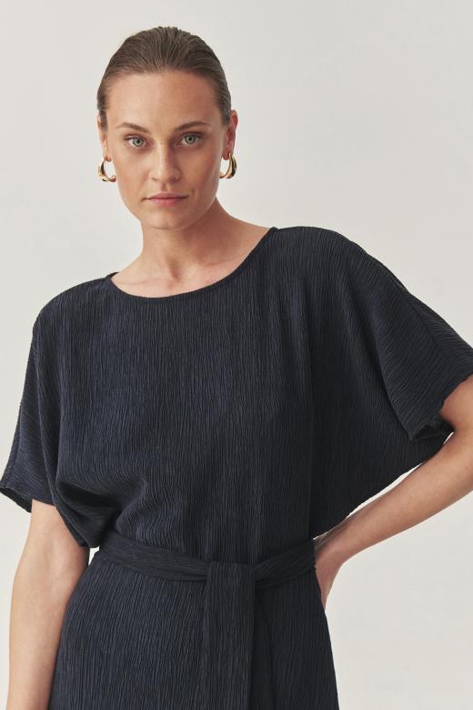 ROCHIE MIDI AIRY DIN MATERIAL CREȚ - LUNIZMA