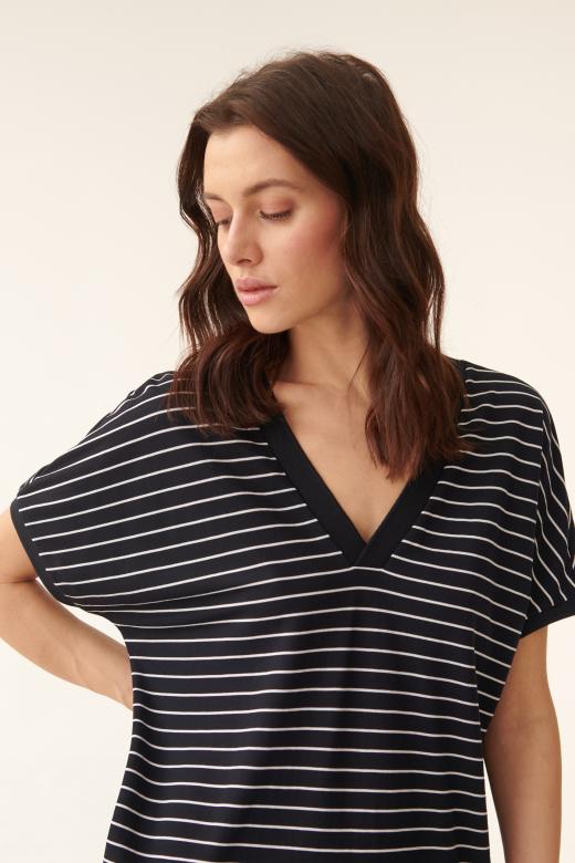 WOMEN’S SHORT SLEEVE STRIPED DRESS YOLI