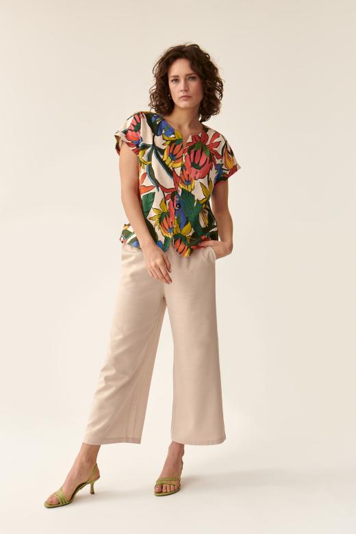 WOMEN’S FLORAL SHIRT WITH BUTTONS SAMANTO 1