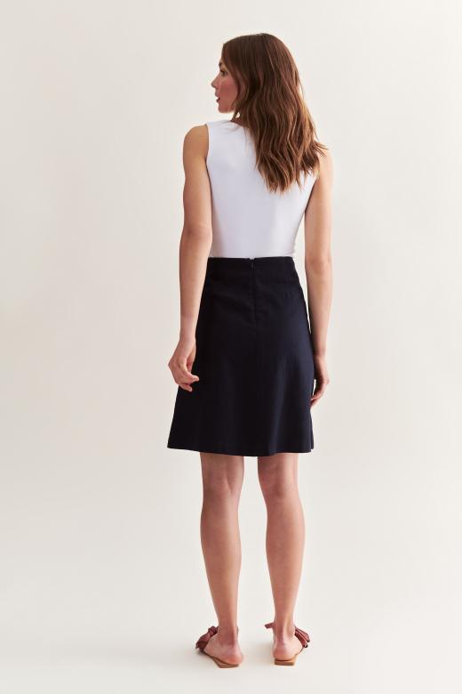 TRAPEZE SKIRT WITH WIDE POCKETS ALINA