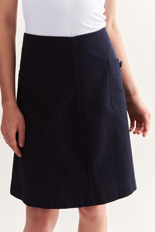 TRAPEZE SKIRT WITH WIDE POCKETS ALINA