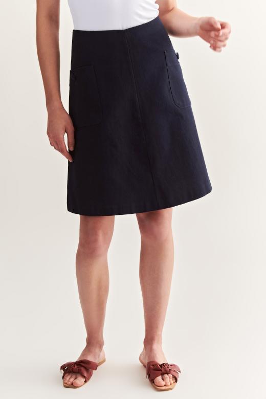 TRAPEZE SKIRT WITH WIDE POCKETS ALINA