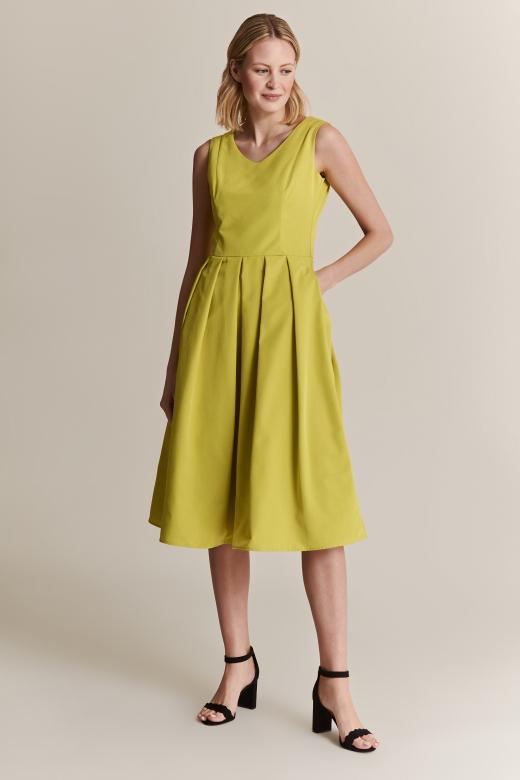 LIME PRINCESSE DRESS WITH EXPANDED DOWN PENTIANA