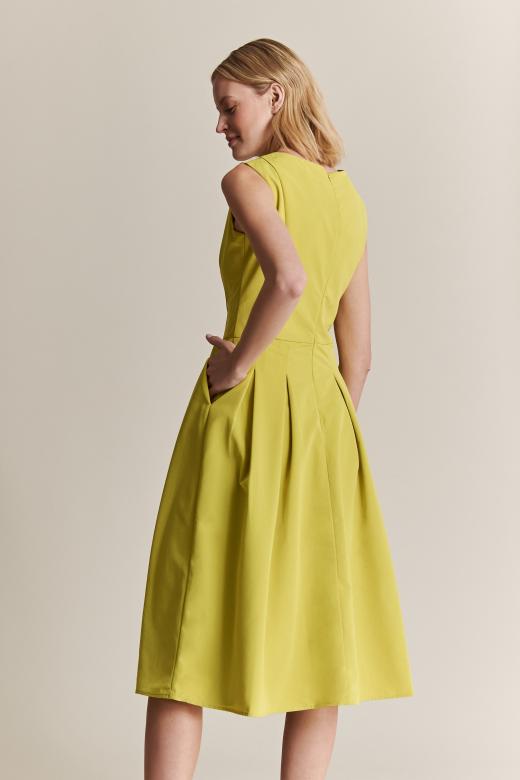 LIME PRINCESSE DRESS WITH EXPANDED DOWN PENTIANA