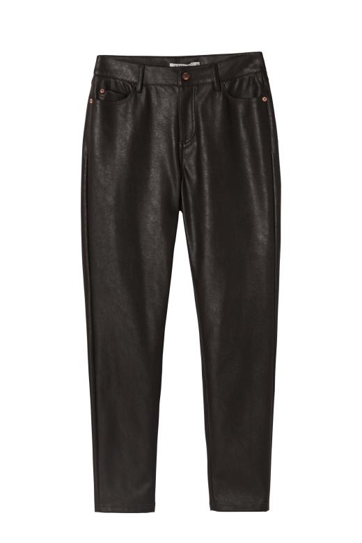 LADIES’ TROUSERS IN FABRIC IMITATING LEATHER MORIA