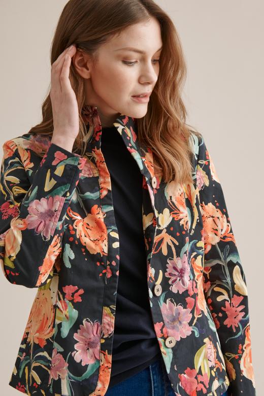 LADIES' JACKET WITH FLORAL PRINT AMARANTA