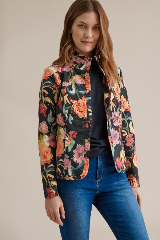 LADIES' JACKET WITH FLORAL PRINT AMARANTA