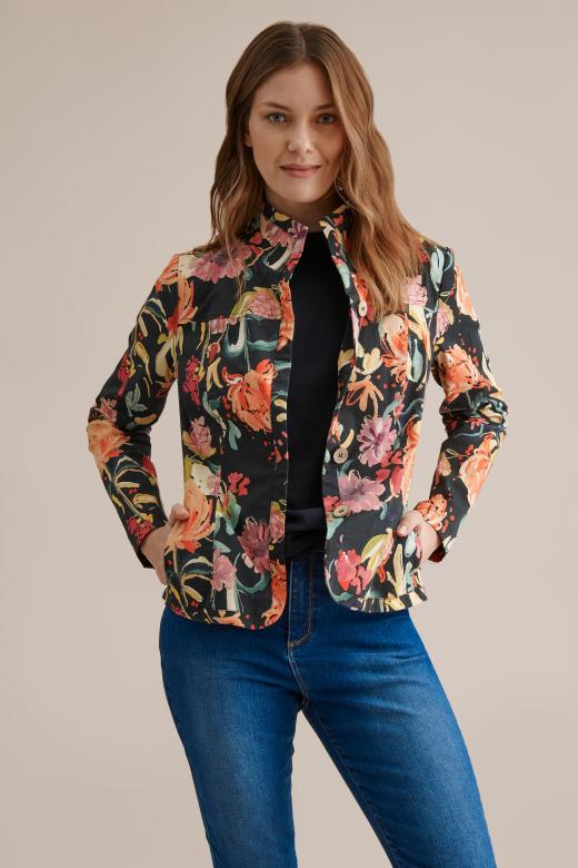 LADIES' JACKET WITH FLORAL PRINT AMARANTA