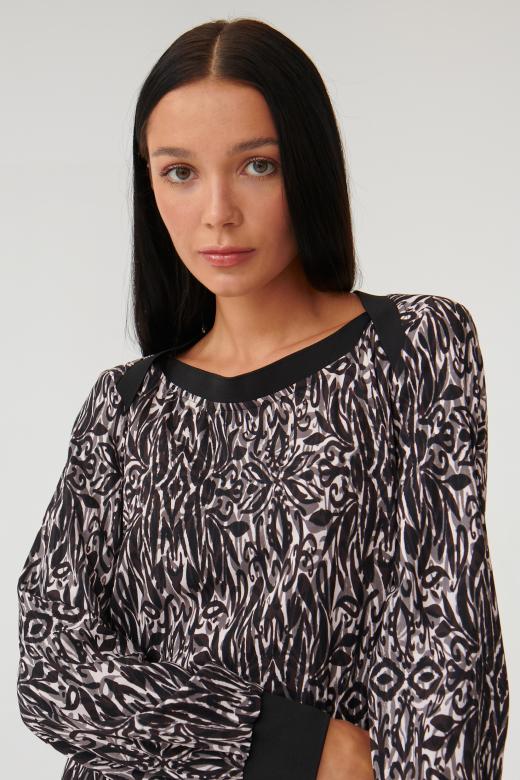 LADIES’ PATTERNED DRESS WITH A LONG SLEEVE SINCO